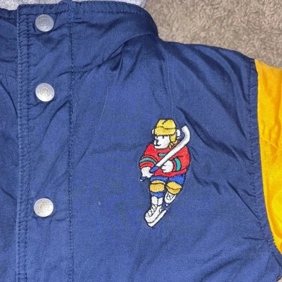 Vintage Navy and Yellow Hooded Jacket - Picture 3 of 5